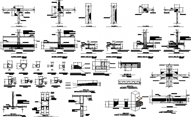 Structure details plan dwg file