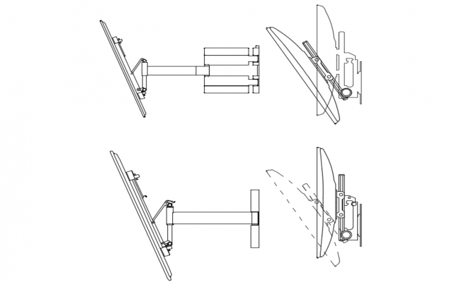 T.V. with wall bracket