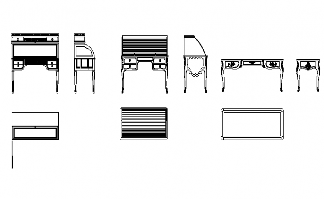 Picnic table drawing in dwg file - Cadbull