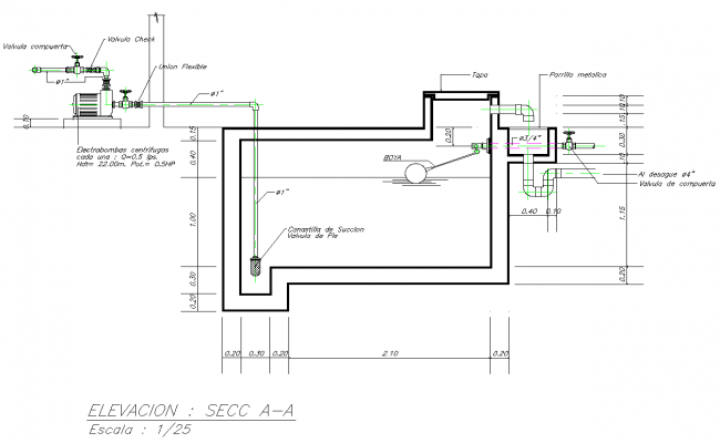 Inclined roof with bond over brick walls