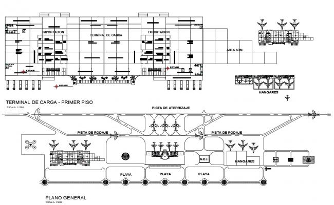 Airport Terminal Building Layout CAD File - Cadbull