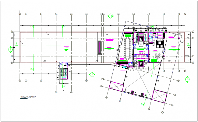 Performing arts center layout in dwg file - Cadbull