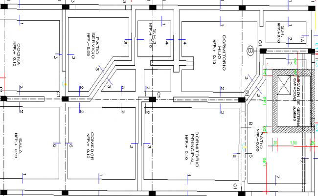 North Facing 2 Bhk House With Electrical Layout Drawing Dwg File Cadbull