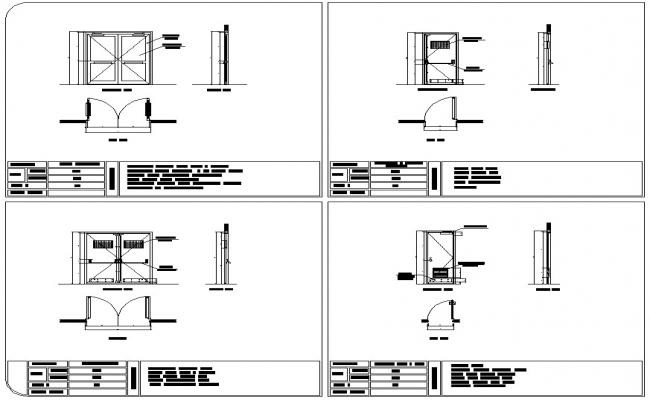 Detail View Of Aluminium Sliding Door Design Dwg File Cadbull