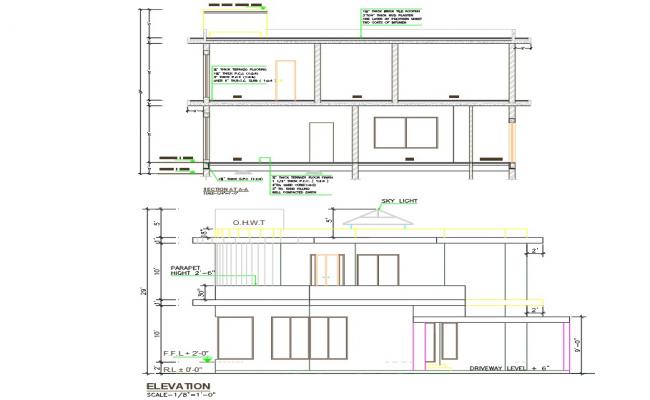 AutoCAD Drawing DWG file having the section details of the mockup units ...