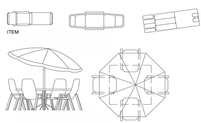 2D CAD Block Drawing files having various types of cushion chairs ...