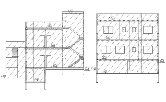 Architecture Bungalow Ground Floor Plan AutoCAD Drawing - Cadbull