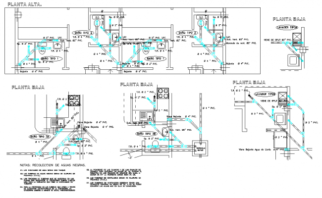 Toilet plumbing plan autocad file