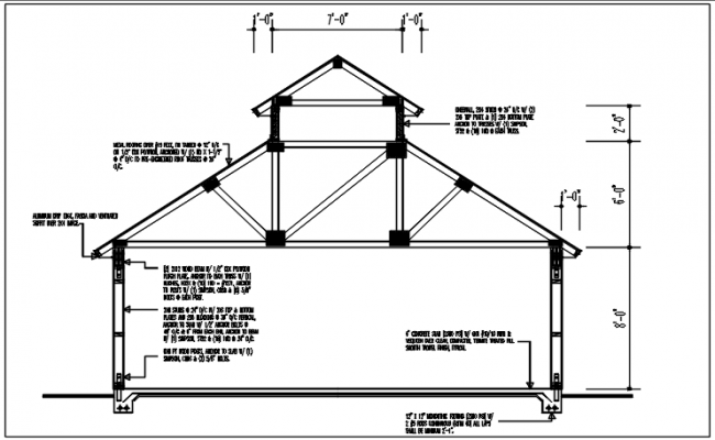 Truss Section detail dwg file