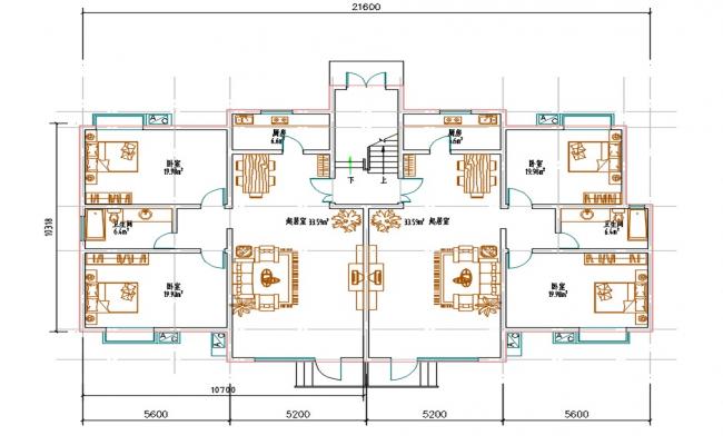 5 BHK Architecture Bungalow Furniture Layout Plan AutoCAD File - Cadbull