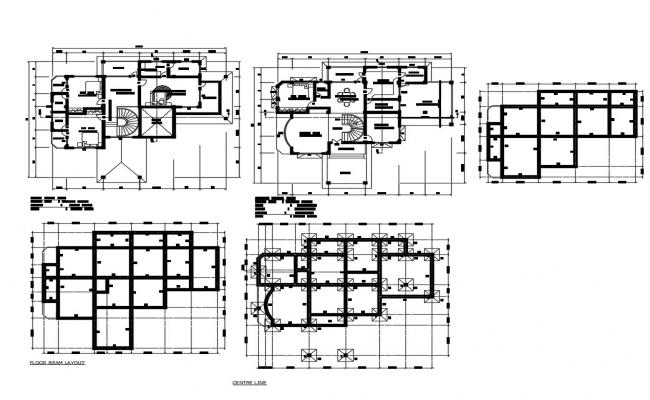  Two story house foundation plan  and floor plan  details dwg 