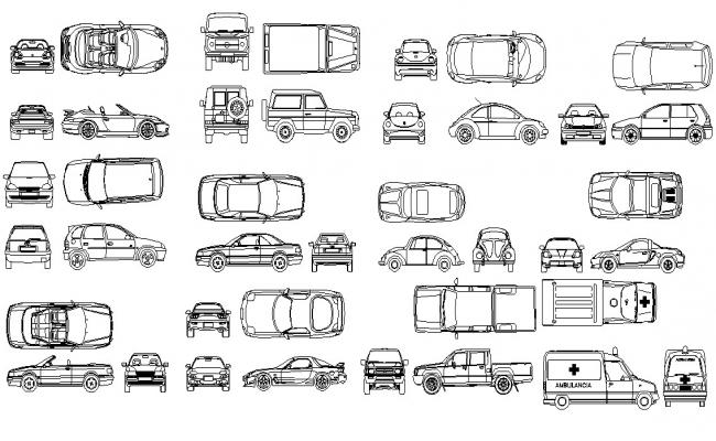 Goods Transportation Van CAD Blocks Free Download - Cadbull