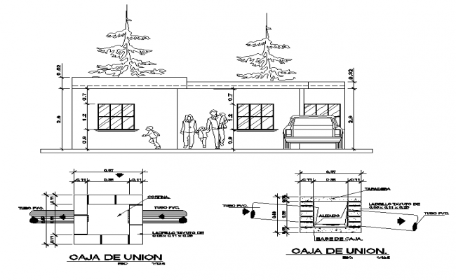 Curtain wall construction details dwg file - Cadbull