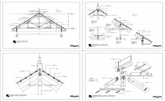 Wooden Roof Truss Details (Indonesian)