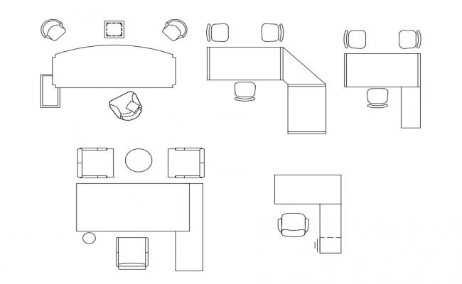 Work desk cad blocks autocad file - Cadbull