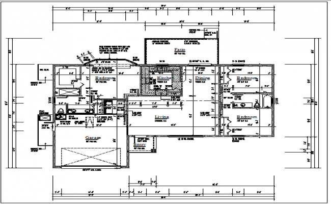2500 Square Feet House Plan Design - Cadbull