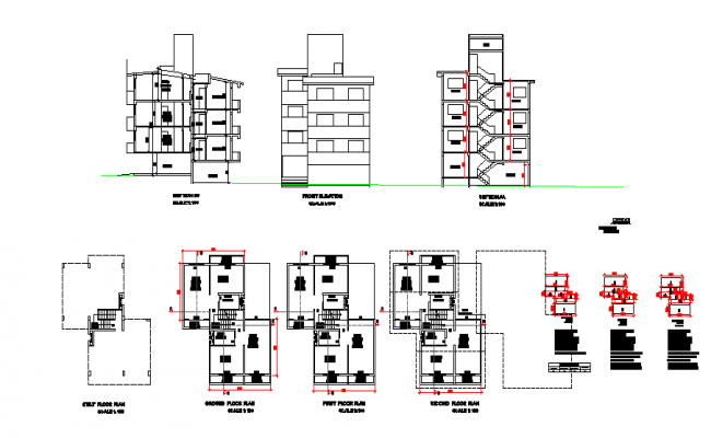 Residential Project Detail in DWG file. - Cadbull