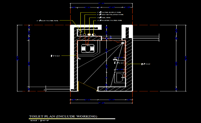 Public Toilet Plan DWG File - Cadbull