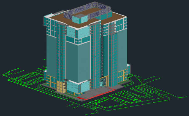 Side view elevation of building - Cadbull