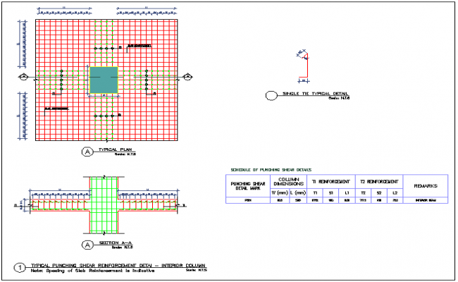 cantilever beam reinforcement detail - Cadbull