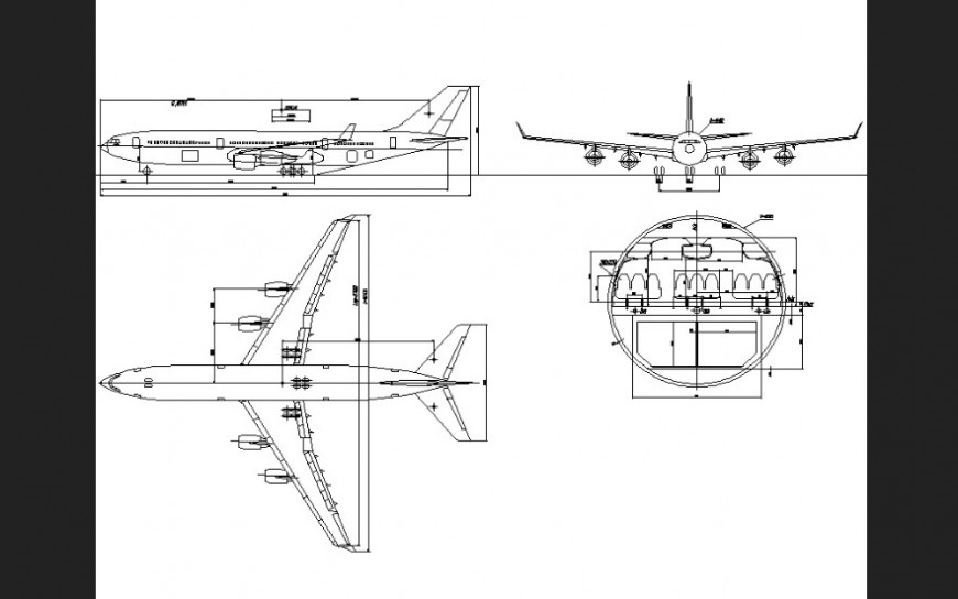 Sail boat side and front view elevation cad block details 