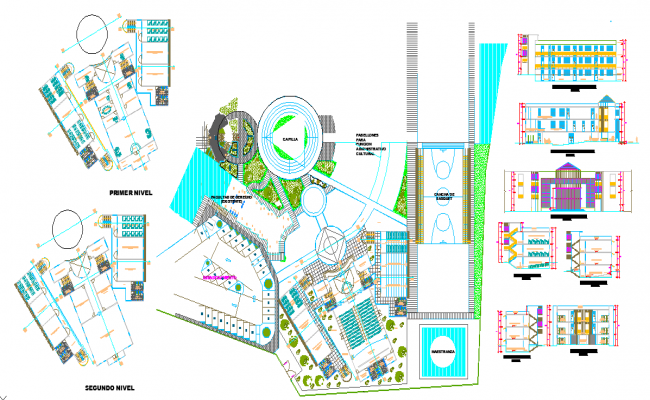 Clubhouse Plan With Detail Dimension In Dwg File - Cadbull