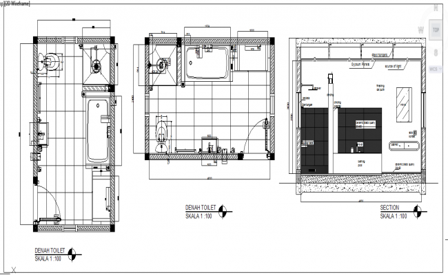 Master Bathroom Plan AutoCAD File - Cadbull