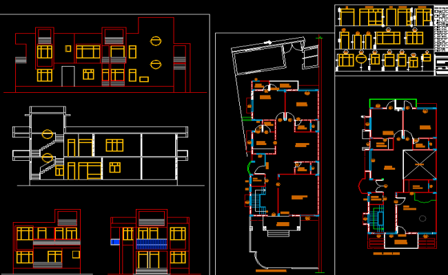 North Facing 2 Bhk House With Electrical Layout Drawing Dwg File Cadbull