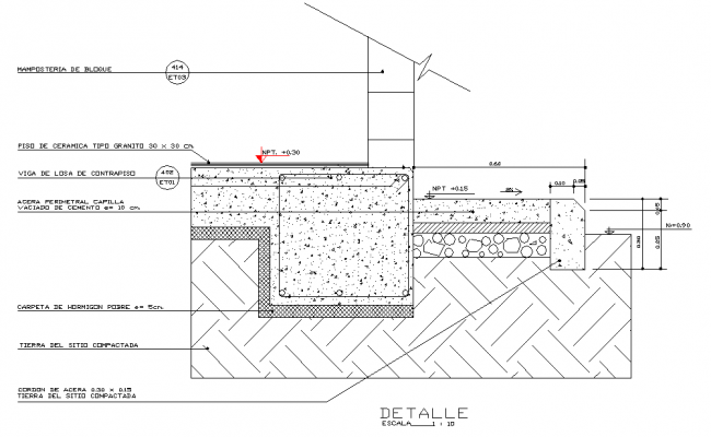 TRASVERESE JOINT & DOWEL BAR DETAIL - Cadbull