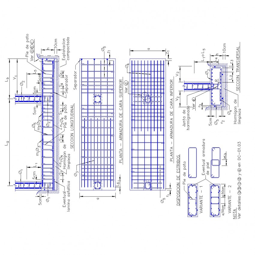 Nut bolt section plan detail dwg file - Cadbull