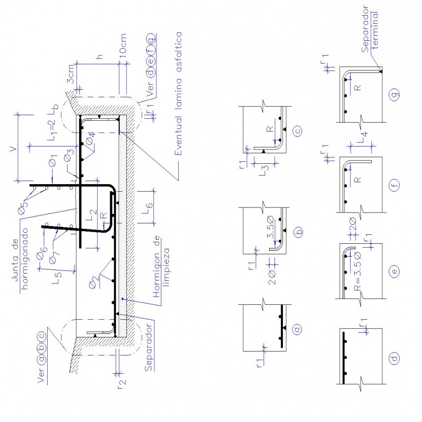 Foundation Pedestrian bridge structural drawings autocad file - Cadbull