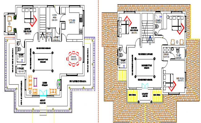 2 Bhk House Electrical Layout Drawing Cadbull