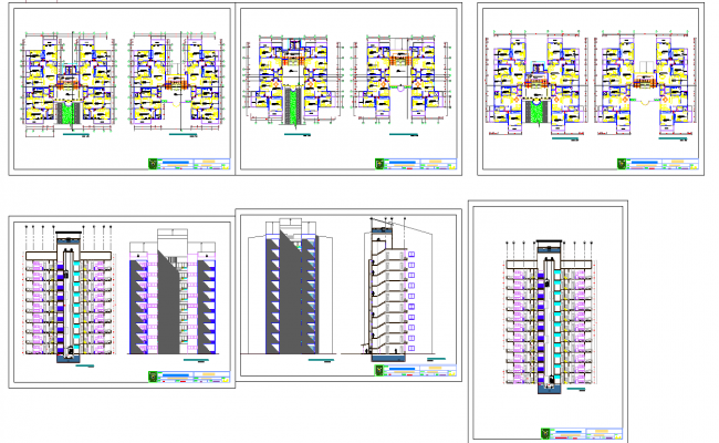 2d view plan, elevation and section of house layout dwg file - Cadbull