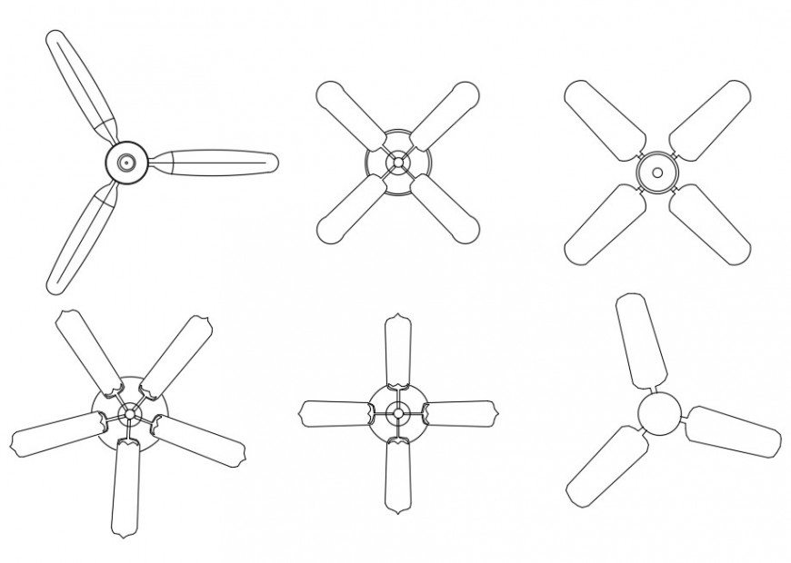 Cad Drawings Details Of Ceiling Fan Cadbull