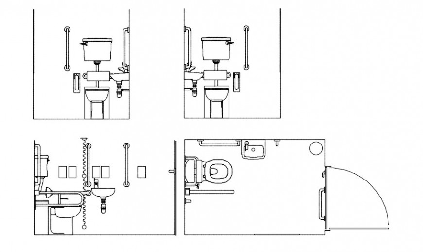Toilet For Disabled Autocad - Toilet the disabled