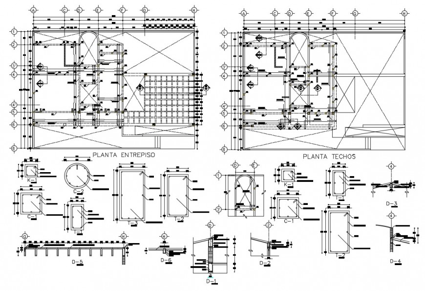 Concrete Slab Section Construction And Floor Structure Plan
