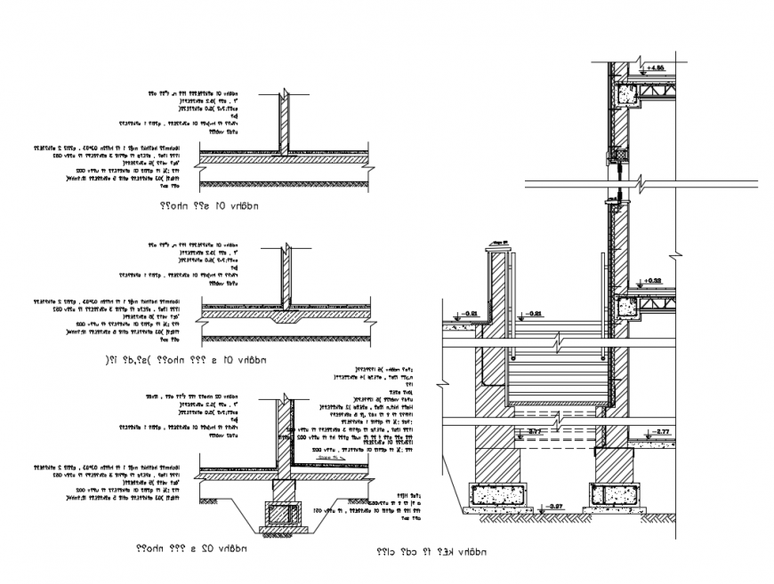 Rcc Column Beam Structure With Slab Drawing Cadbull