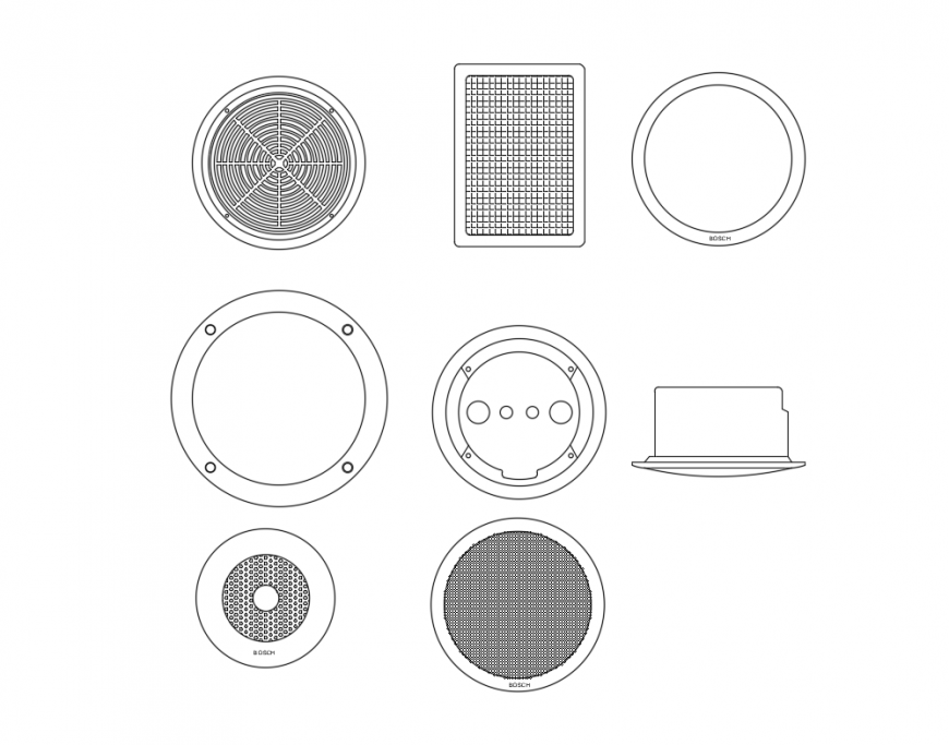 Creative Speakers For House Ceiling Cad Blocks Details Dwg File