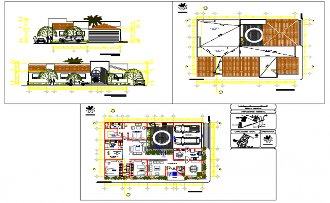 Take home plan layout file - Cadbull