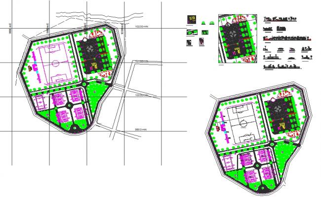 Children auditorium hall plan detail view with specifications detail ...