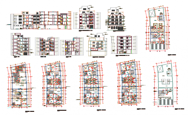 Dwg file of drawing of residential apartment - Cadbull