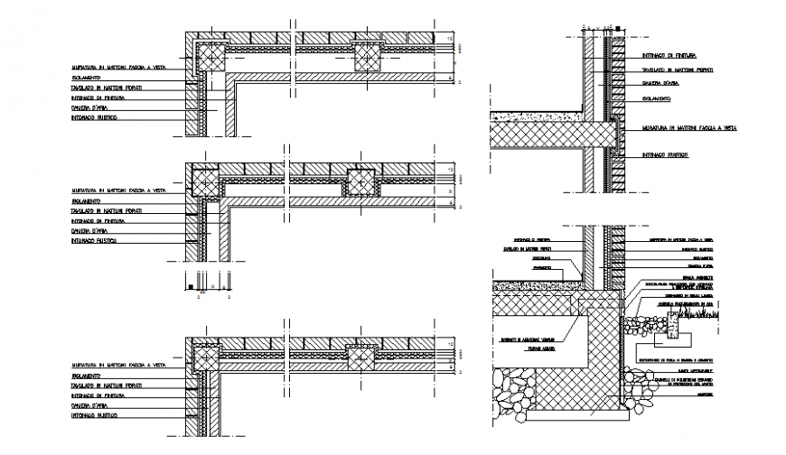 Foundation To Brick Wall Section Detail Dwg File Cadbull