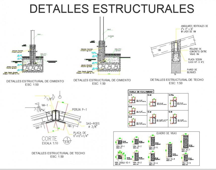 Pile foundation plan and section autocad file