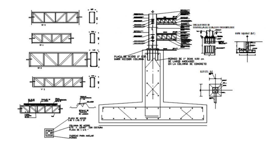 Beam and Column Grid Plan CAD File Download - Cadbull