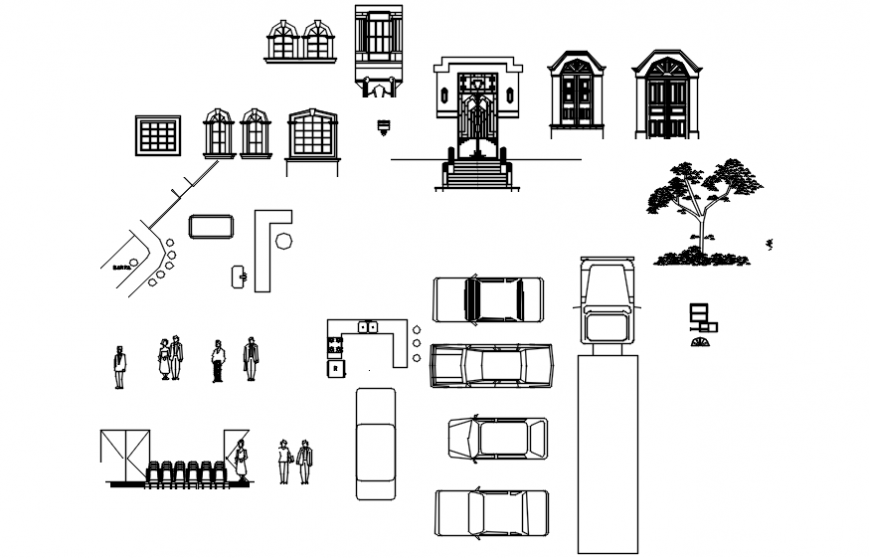 multiple-direction-and-road-symbol-blocks-cad-drawing-details-dwg-file