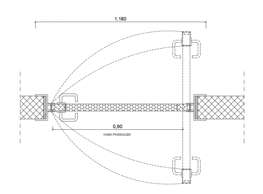 Door hinge plan detail dwg file. Cadbull