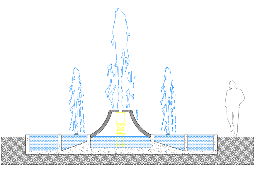 Water Elevations Section Drawing