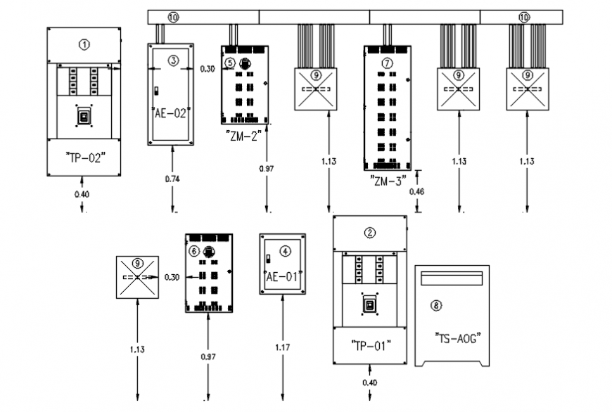 CAd drawings details of tv unit elevation shows - Cadbull