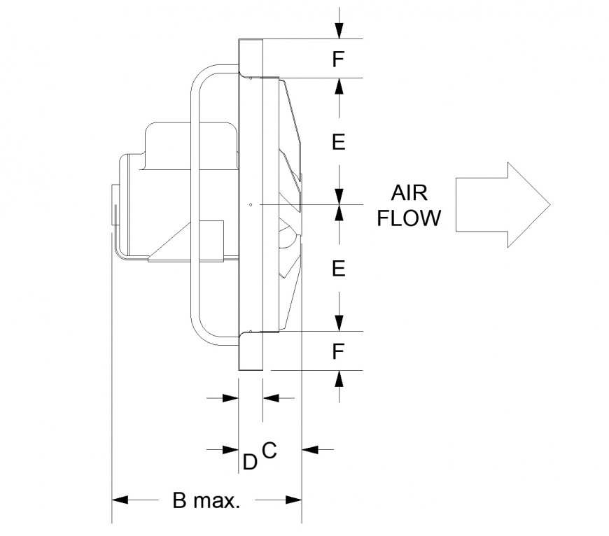 centrifugal fan autocad drawing