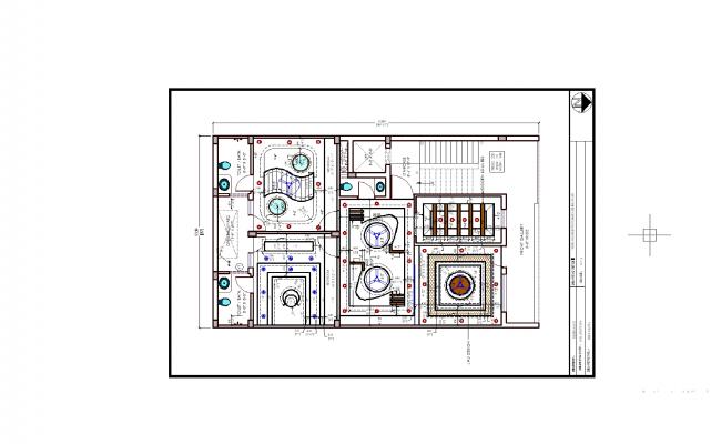 Residential Bungalow False Ceiling Design Cad File